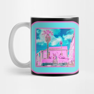 Pink passion palm tree Mug